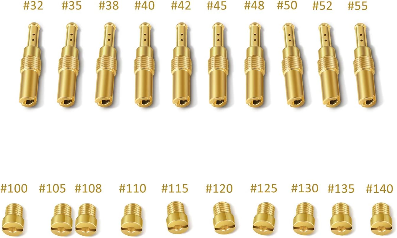 20 PCS Carburetor Main Jet Set and Slow/Pilot Jet Kit Metal Durable Lightweight Automotive Car Motorbike Care for PWK Keihin OKO CVK - Image 4