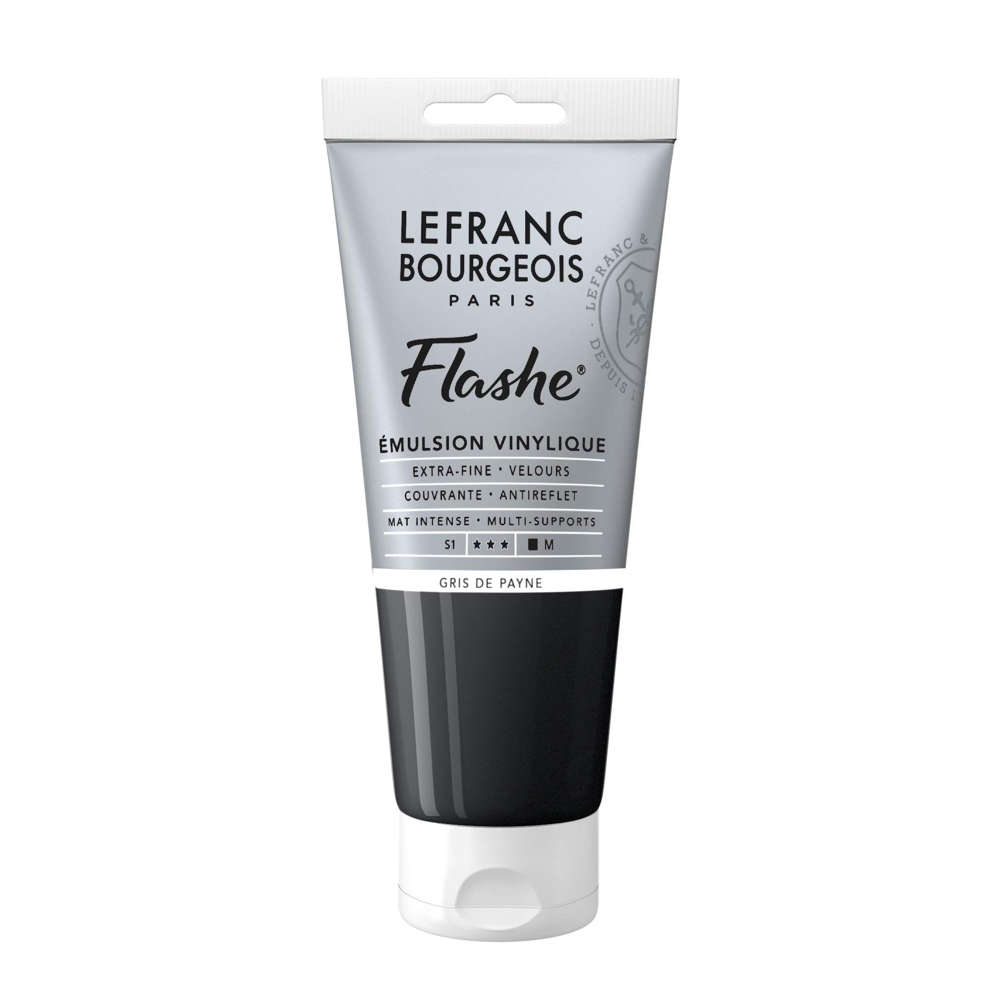 Lefranc Bourgeois Flashe, Extra-Fine Acrylic Vinyl Emulsion, Artists Quality, Payne's Grey, 80ml Tube — image 1