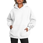 Trendy Queen Womens Hoodies Oversized Sweatshirt | Cozy Fleece Hoodie,Basic Pullover Sweatshirt,Large Kangaroo Pocket,Seamless Daily Outfit Match