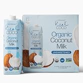 Real Coco Organic Original Coconut Milk Beverage (6-Pack 1L), USDA Organic, No-Added Sugar, Plant Based, Dairy &amp; Soy Free, Vegan, Keto and Paleo Friendly