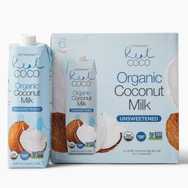REAL COCO ORGANIC ORIGINAL COCONUT MILK BEVERAGE (6-PACK...