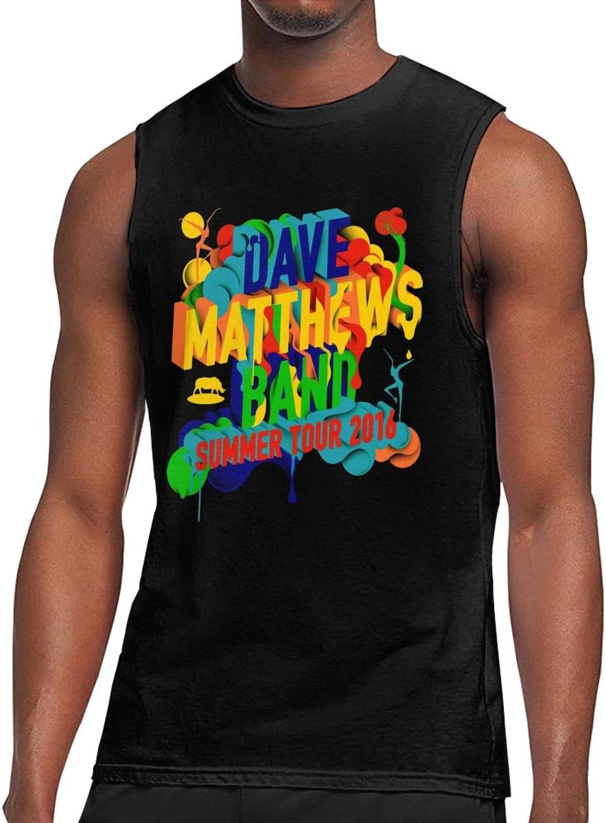 Deborah E Freeman Dave Matthews Band T Shirts Men's Sleeveless Round Neck Tops Tank Top Muscle Tees