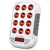BONTANNY Portable Red Light Therapy, 660/850/1060nm 3 Wavelengths Mini Handheld Red Near Infrared Light Device, 12 Triple Chip Clinical Grade LEDs, Rechargeable, Travel Case, Timer, for Body, BO-60
