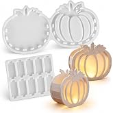 3D Pumpkin Resin Molds Silicone Crafting Kit Shadow Box Lantern | Halloween Fall Decor Thanksgiving Centerpiece Epoxy Casting Supply DIY Art Accessory