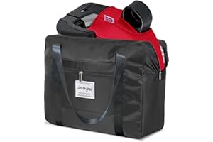 zhtangrui Backless Booster Seat Travel Bag for Airplane - Durable Car Seat Cover & Carrier for Easy Airplane Travel (black)