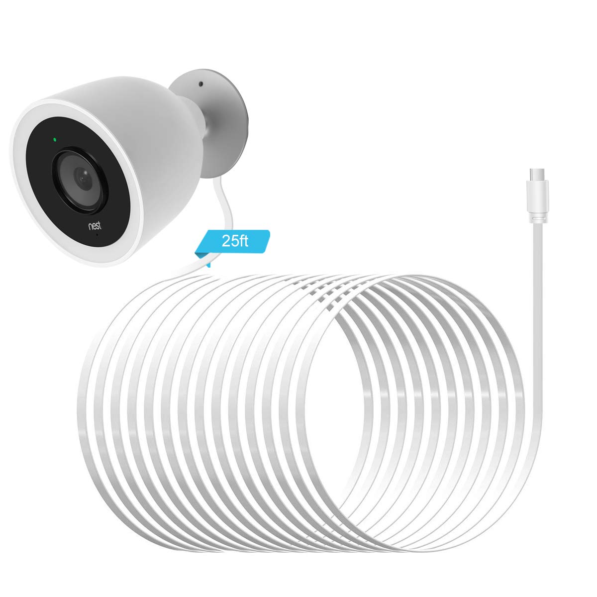 LANMU Weatherproof Outdoor Power Supply Cable for Nest Amazon.co.uk