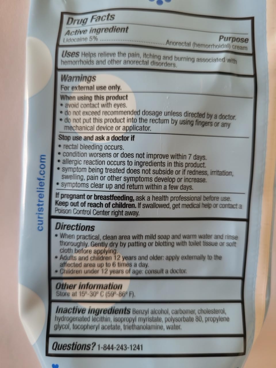 Curist 5% Lidocaine Cream Maximum Strength Topical Pain Relief - 6 oz (170 g) XL Tube - Numb Quickly & Effectively Numbing Formulation - (1 Pack - 6 oz Tube)