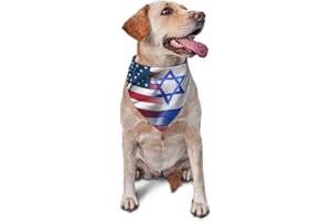 SWPWAB USA American and Israel Israeli Flags Dog Bandana Adjustable Triangle Pet Scarf Premium Quality Bandanas for Dogs and Cats