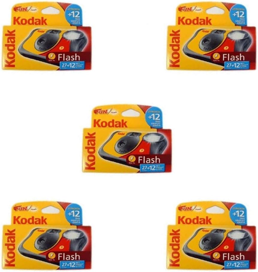 Kodak Fun Flash Disposable Camera 39 Exposures Pack of 5