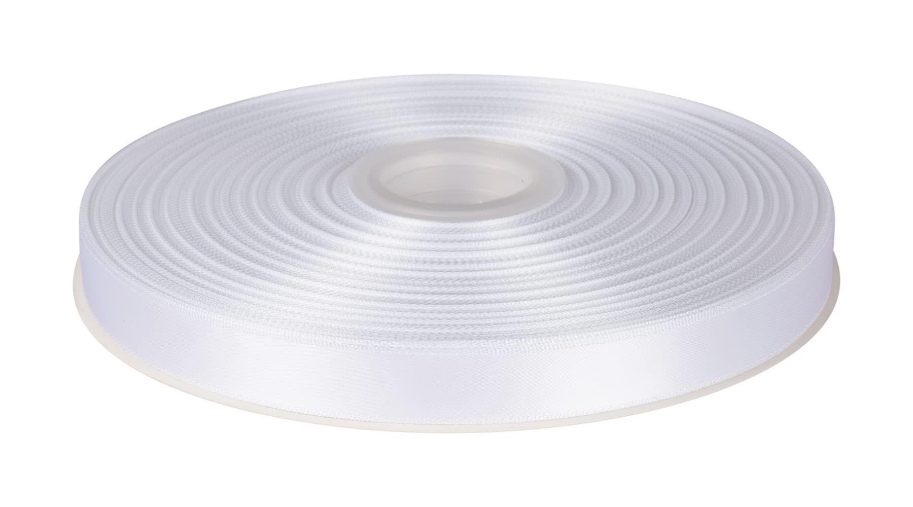 Fondersy 16mmX 91M Double Faced Satin Ribbon White Polyester Ribbon for Gift Wrapping Wedding Decoration Floral Arrangement Crafts