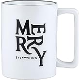 Santa Barbara Design Studio Holiday Coffee Cup Organic Ceramic Christmas Woodlands Mug, 16-Ounces, Merry Everything