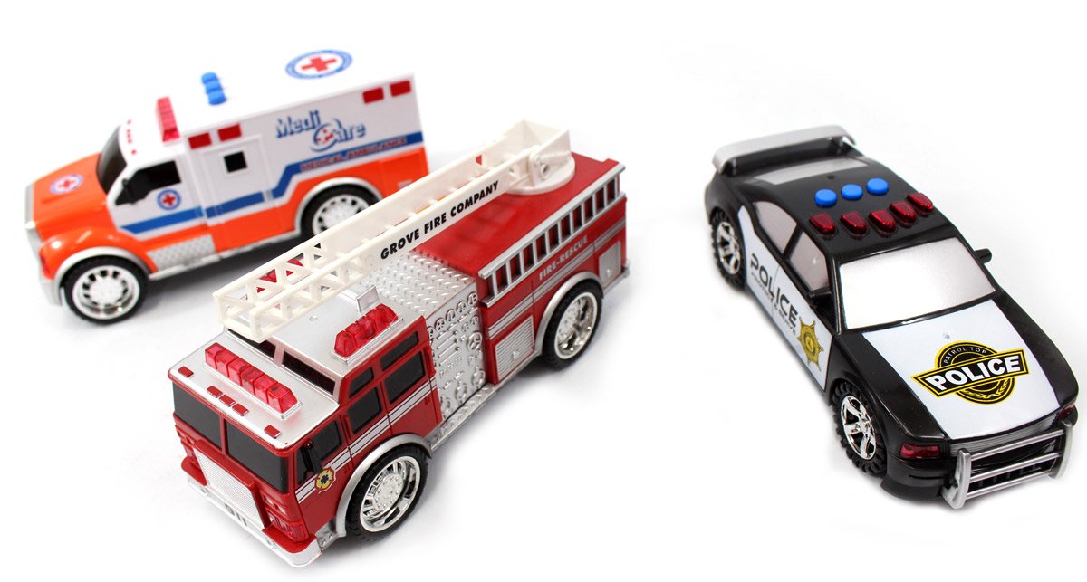 fire truck ambulance police car toys