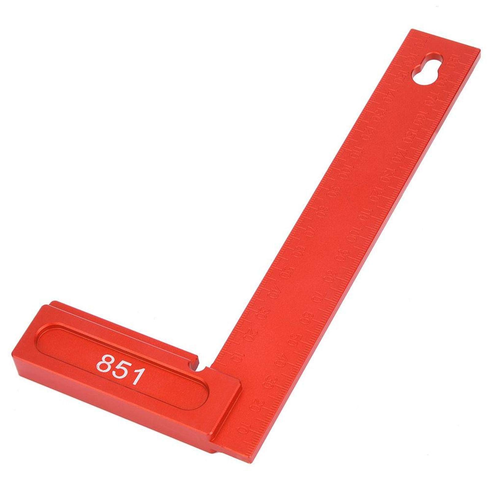 Right Angle Ruler L Square Ruler Aluminum Alloy 90 Degrees Woodworking Positioning Ruler Measuring Tool 0-200mm((851 Right Angle Ruler))