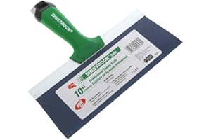 USG Sheetrock Pro Drywall Taping Knife, Blue Steel w/Soft Grip Handle & Hammer End (10-Inch Blade)
