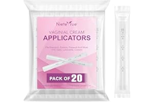 NIETEYRUE Disposable Vaginal Applicators – Updated with Dosage Markings, Individually Wrapped for Hygiene, Fits Most Lubricants, Creams & Gels, Feminine Care Essentials (20 Pack)