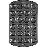 Wilton Perfect Results Premium Non-Stick Mini Muffin Pan & Mini Cupcake Pan, 24-Cavity, Steel