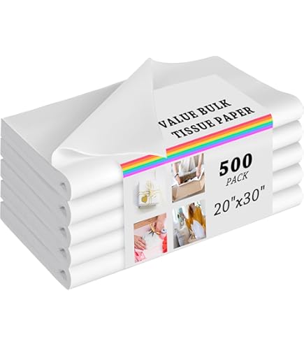 120 Feuilles Papier De Soie Emballage A4 Blanc 21 X 30cm, Tissue Paper Pour Pompons, Décoration, DIY Et Loisirs Créatifs