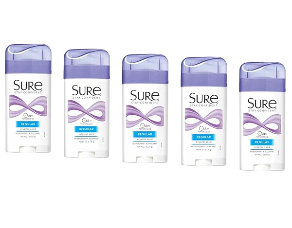 SURE WIDE SOLID DEODORANT, REGULAR SCENT FOR MEN AND WOMEN, 2.7 OZ
