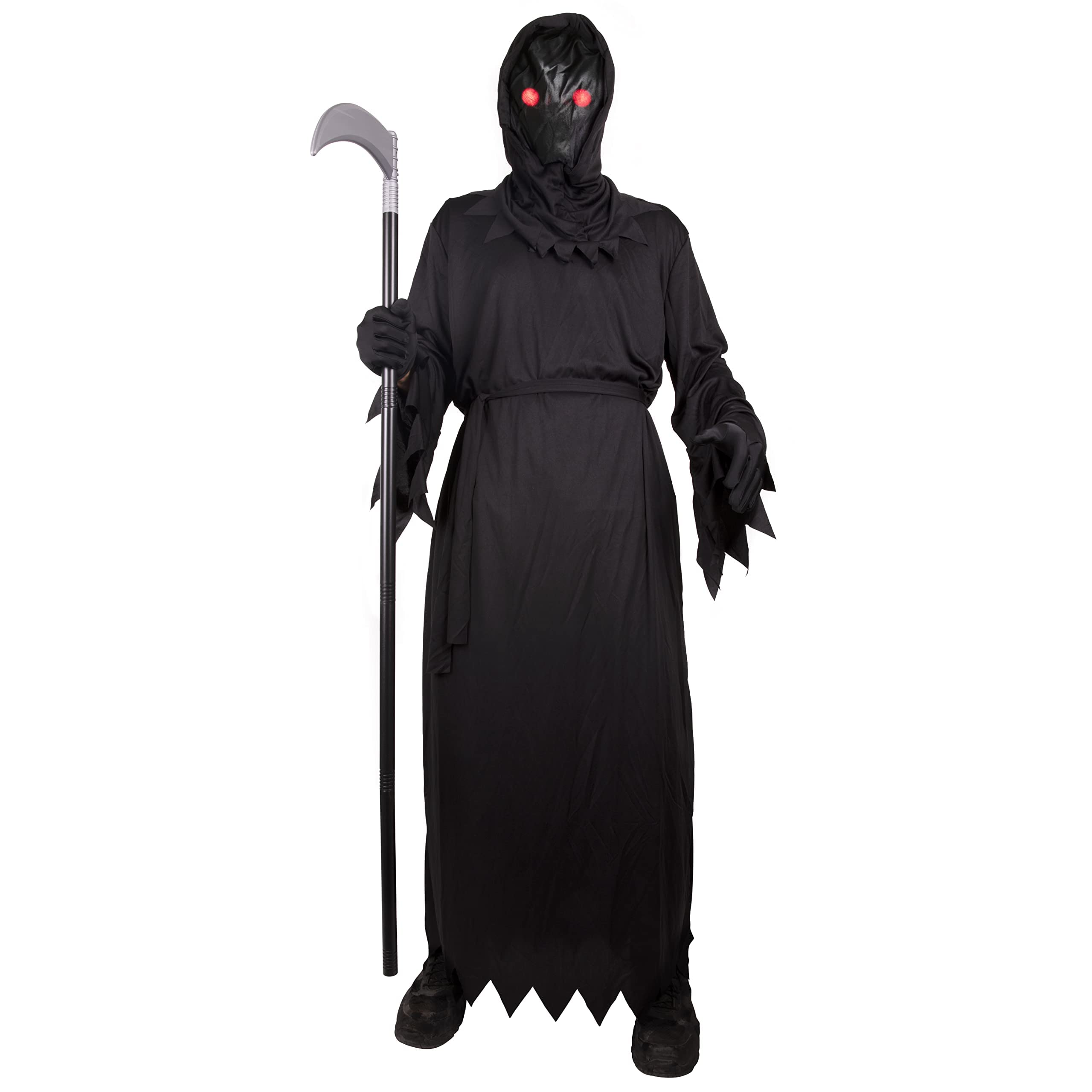 Kangaroo 8-10 Youth Grim Reaper Costume - Halloween Costume for Youth - Creeper Scary Scream Outfit Horror Costume - Creepy Death Demon Cosplay Dress Up - Medium