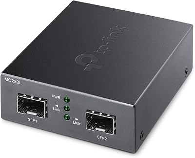 TP-Link MC230L Gigabit SFP to SFP Fiber Media Converter Plug Play Durable