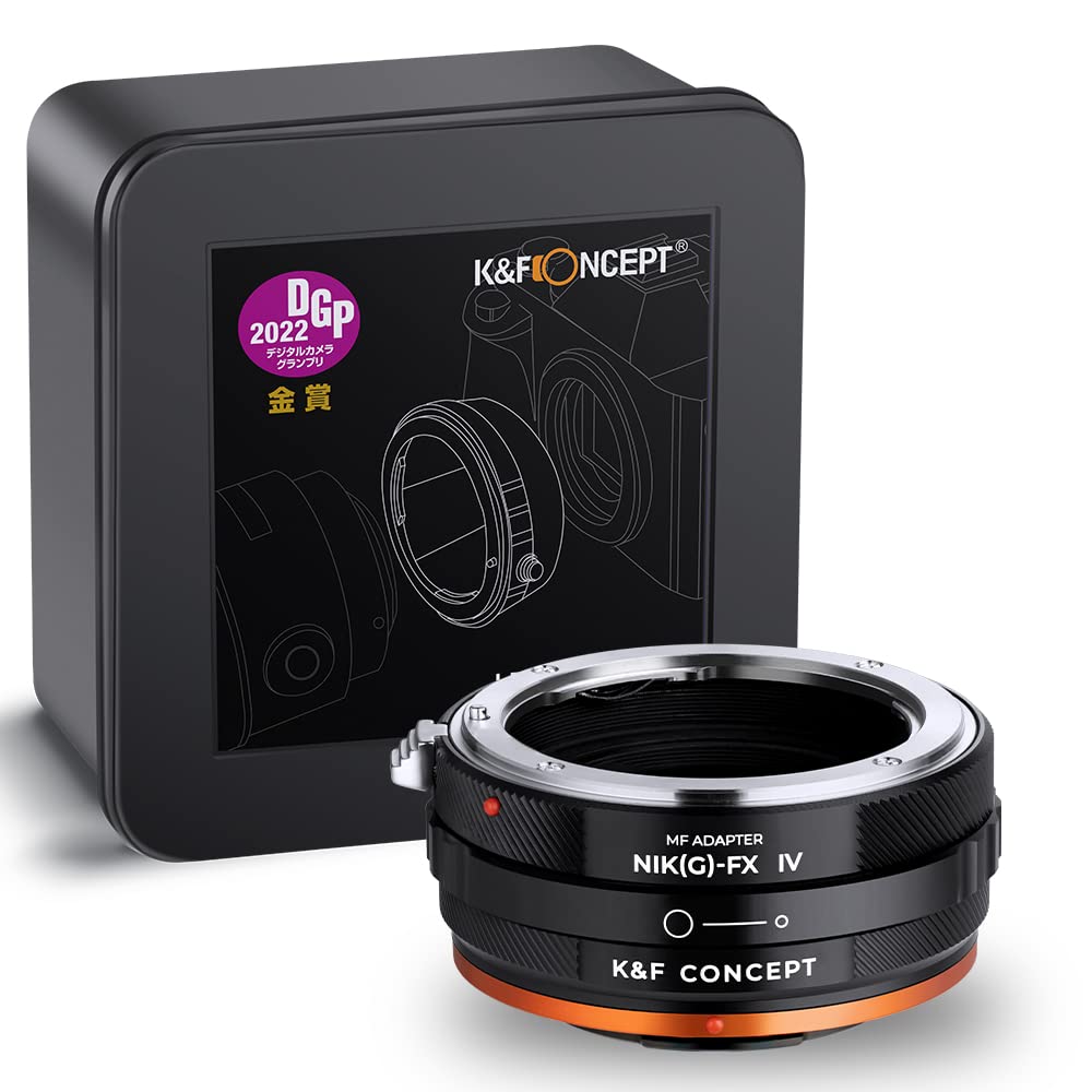 K&F Concept IV PRO NIK(G)-FX Lens Mount Adapter with Aperture Control Ring for Nikon G/F/AI/AIS/D/AF-S Mount Lens to Fujifilm X FX Mount Cameras