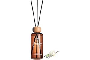 M&SENSE Sandalwood Vanilla Reed Diffuser: Upgraded Formula 6.3 fl oz Non-Toxic Aroma Set with Sticks, Long-Lasting Natural Es