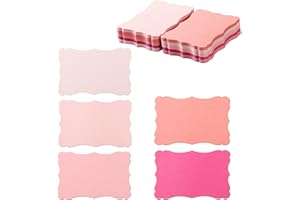 Toperd 120 Pieces Small Mini Business Cards Vintage Assorted Colors Blank Note Gift for Business Cards, Gift (5 PInk-Red)