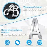 Vicloon 3D Door Numbers 3 Inch Self-Adhesive Waterproof Silver view 4