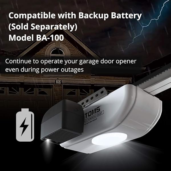 ATOMS ATR-1611W BY SKYLINK 1/2HPF GARAGE DOOR OPENER FEATURING ALEXA WITH EXTREMELY QUIET DC MOTOR, CHAIN DRIVE AND WIFI COMPATIBLE