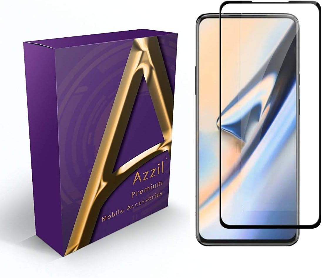 Azzil® 4D High Definition Clear 9H Tempered Glass for Oneplus 7 Pro (Black)