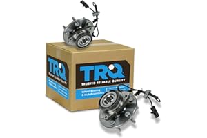 TRQ 2 Piece Front Wheel Bearing & Hub Assembly Set 4WD Compatible with 2002-2006 Cadillac Escalade 2003-2006 ESV EXT Chevrolet Avalanche 1500 2003-2014 Express 2003-2005