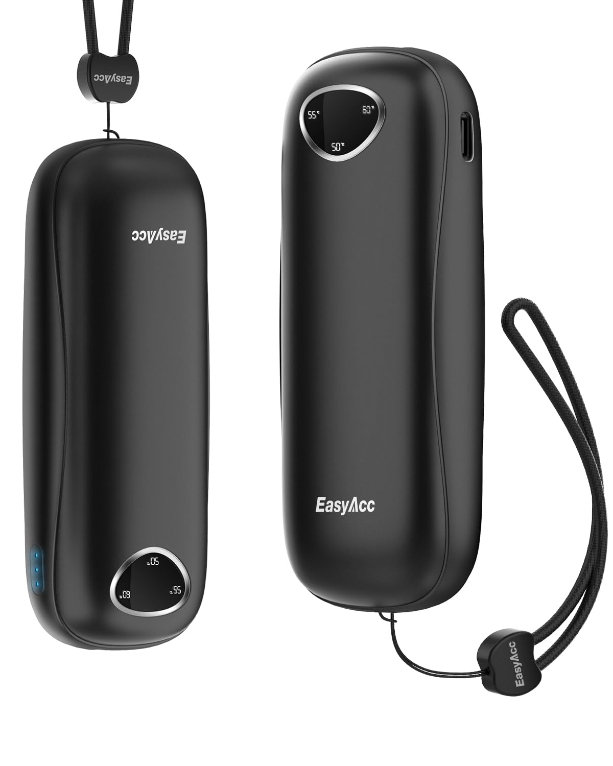 2 pack-Rechargeable Hand Warmers 10000mAh,EasyAcc Hand Warmers Reusable [Lifetime Service] Safe UL Certified Up to 16Hrs LED Display Electric Hand Warmer,3 Levels Golf Hiking Raynaud's