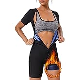 Sauna Suit For Women Weight Loss Sweat Vest Waist Trainers Lower Belly Fat Workout 4 in 1 Full Body Shaper