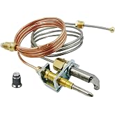Mensi Replacement Pilot Burner Assembly for Rebertshaw 36" Leads for Natural Gas and LP (102), Compatible for Model HPC-102-36 (102 Pilot Burner Assembly NG with LP)