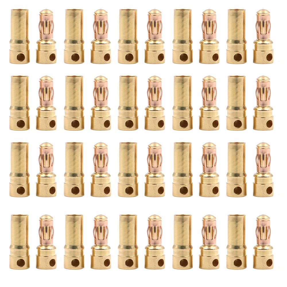 CENPEK 20 Pairs 3.5mm Male Female Banana Plug Bullet Connector Replacements