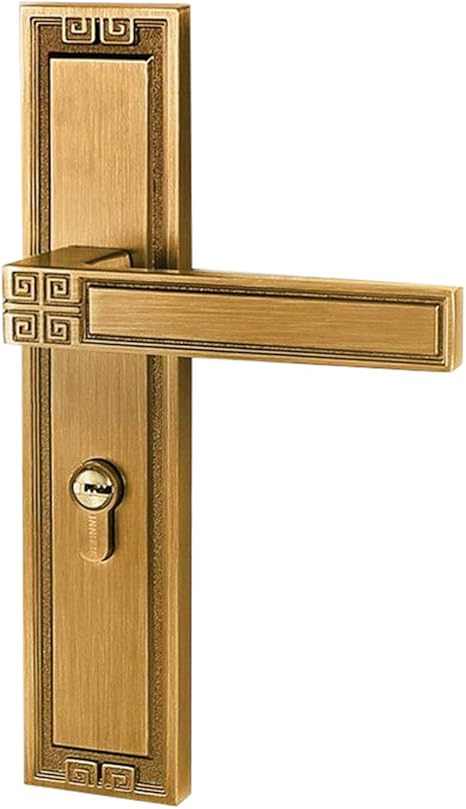 Amazon Hsbais ドアノブ トイレ 安全性 ドアロックセット 丈夫亜鉛合金ロックハンドル ドアノブ レバー ドアロック ハンドルロックロックソリッドウッド製ドア Brass ドア用金物