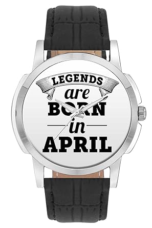 Wrist Watch for Men - Legends are Born in April Unique Branded Quote Fashion Watches for Boys - Best Casual...
