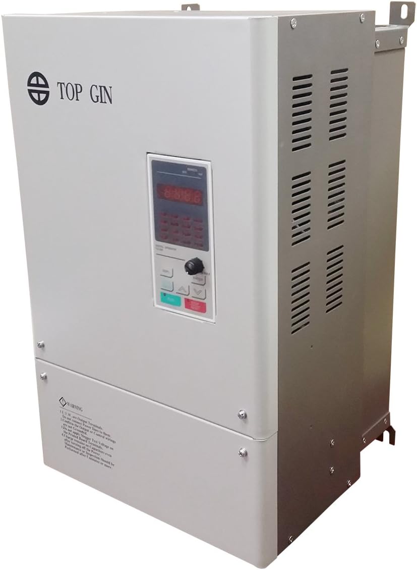 TOP GIN New General Purpose Inverter 30kW 40HP 380V 52.3A Variable Frequency Motor Drive High Performance VFD Knob Operated Control Motor Speed Control W/ English Operation Manual (VFD-30kW 380V)