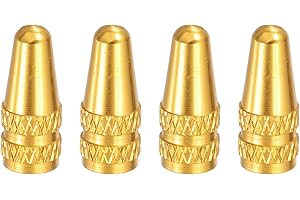 PATIKIL Bicycle Tire Valve Stem Caps, 4 Pack Anodized Aluminum French Style Universal Bicycle Tire Caps for Mountain Bikes Ro