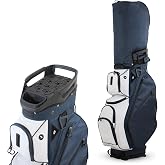 Boyea Ultra Light Golf Cart Bag, 15-Way Full Length Divider Golf Club Bag, Top &amp; Base Dual Slot Design Secures Clubs Firmly, Multiple Large Storage Pockets for Golf Accessories