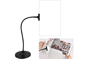 NZQXJXZ 4X Magnifying Glass with Stand, 10"x6" Flexible Gooseneck Magnifying, Large Page Magnifier for Reading Small Prints & Low Vision Seniors with Aging Eyes