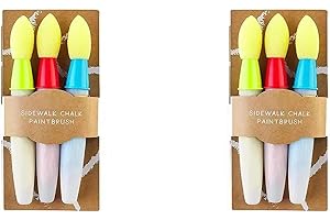 ALFYRCFT 6X Washable Sidewalk Chalk Paint Brush Set Soft with Foam Brush Head Chalk Paint Stick Children's Gifts Kid's Paintb