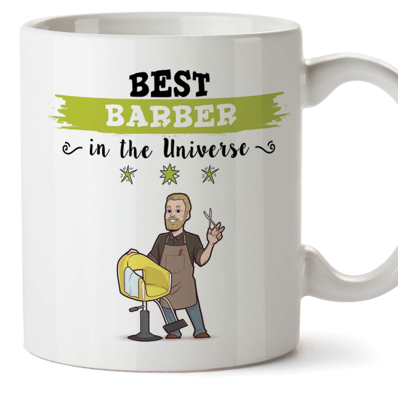MUGFFINS Barber Original Mug Cup Perfect Present - This Mug Belongs to The Best Barber in The Universe - 11 oz Ceramic