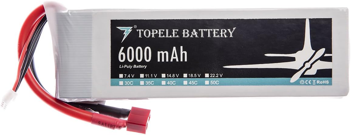 TOPELE H6000MA6SP22 22.2V/6S 6000mAh 40C LiPo Battery For RC Buggy Car Truck Truggy