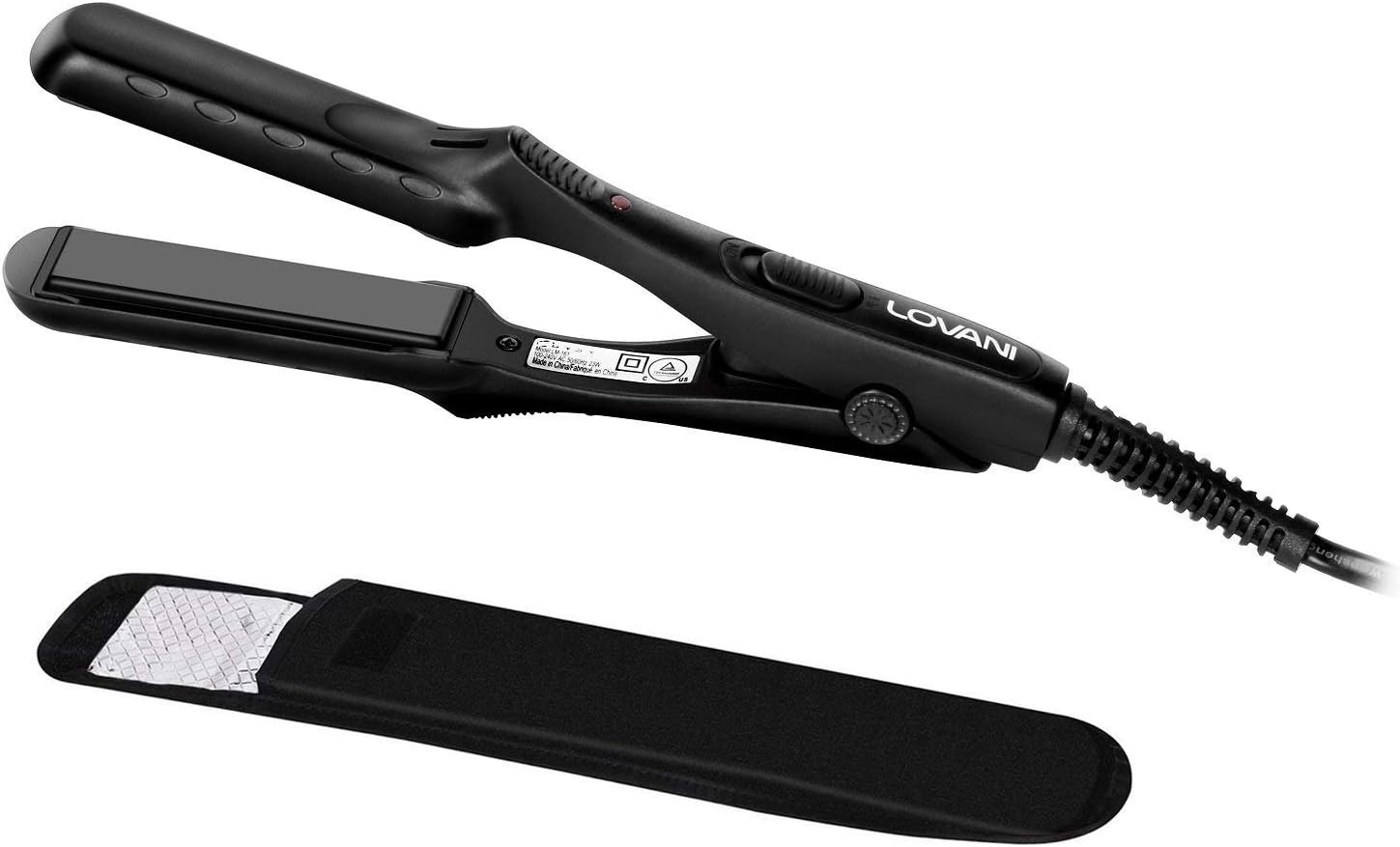 Mini Portable Flat Iron Tourmaline Ceramic Dual Voltage Travel Iron For Worldwide Use LED Indicator LOVANI Hair Straightener (Ceramic Mini)