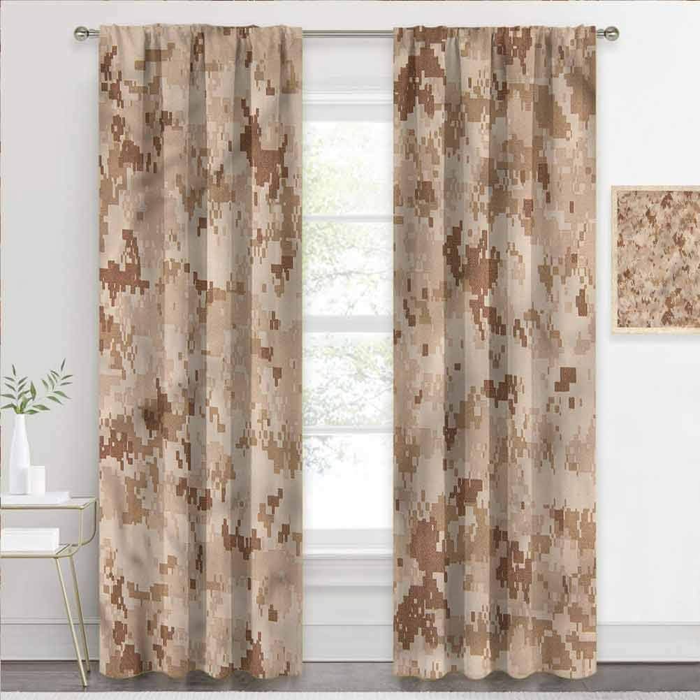 Painting-home - Cortinas opacas decorativas, diseño de camuflaje, color