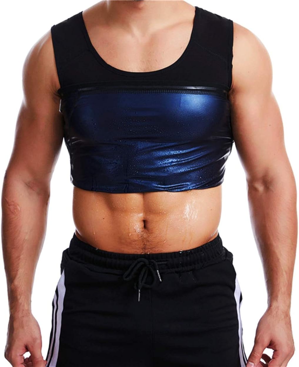 DEYACE Sauna Vest for Men, Men Tank Top Weight Loss, Compression Shirts for Men Slimming Body Shaper, Heat Trapping Vest: Clothing