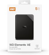 WD Elements AE 5TB Portable External Hard Drive USB 3.2 Gen 1 Black view 2
