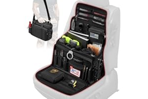 Tidify Patrol Bag Used By Law Enforcement Police Gear and Military Grade - Water Resistant Police Officer Duty Bag - Heavy Duty Car Front Seat Organizer with Multiple Storage Space