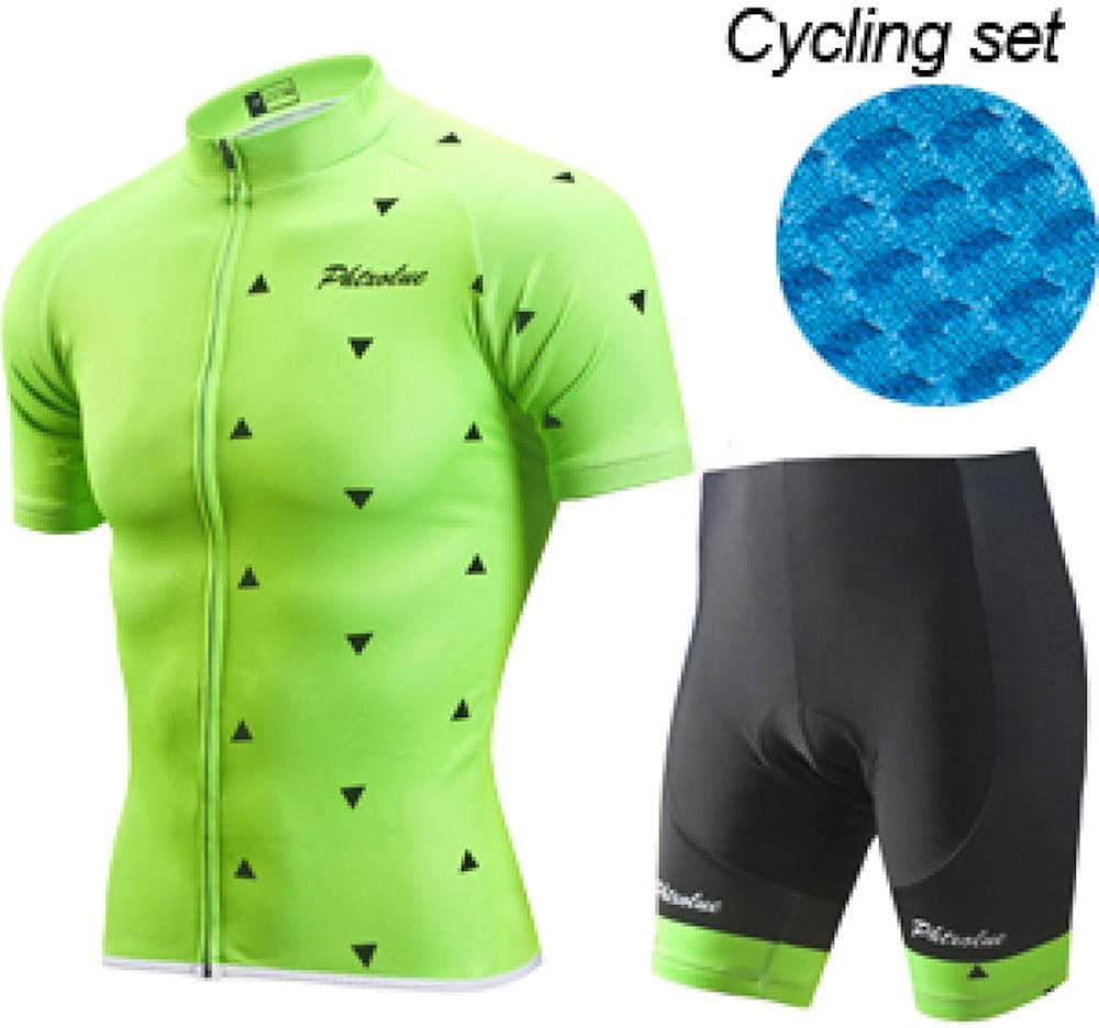 Men's Bicycle Clothing Bike Uniform Set Road Mountain Bike Suit green
